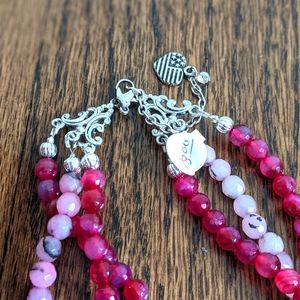 Pink beaded necklace